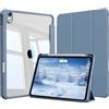 GKABXY Custodia per iPad Air 11 Pollici M3/M2 (2025/2024), iPad Air 5/4ª generazione 10.9 Pollici 2022/2020, telaio in TPU morbido trasparente, retro in PC, guscio antiurto, auto guardia/sonno, blu