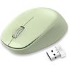 LeadsaiL Mouse senza fili, mouse wireless 2.4G silenzioso con ricevitore USB, monitoraggio ottico 1600 DPI, mouse a 3 tasti, compatibile con PC, Mac, laptop, Windows - verde