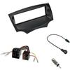 Audioproject A271 - Set autoradio 1 DIN compatibile con Ford KA II RU8 dall'anno 2009 adattatore radio 2 adattatori antenna nero