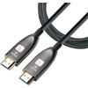 Techly 365221 Cavo Ottico Attivo HDMI™ 2.1 Active Optical Cable 8K 48Gbps Arc HDMI™ A/A M/M 30m Nero