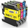 YELLOW YETI Sostituzione per Brother LC223 4 Cartucce d'Inchiostro compatibili con Brother DCP-J4120DW J562DW MFC-J5320DW MFC-J5620DW MFC-J4420DW MFC-J4620DW MFC-J4625DW MFC-J680DW MFC-J5720DW J480DW