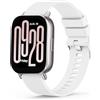 Tobfit Cinturino per Xiaomi Redmi Watch 5 Active/5 Lite Bracciale, Morbidi Bracciali Sportivi in Silicone per Redmi Watch 5 Active Uomo Donna (Bianco)
