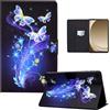 LSPCASA Custodia per Samsung Galaxy Tab A11 Plus 11 Pollici 2025 SM-X230/235/X236/Tab A9 Plus 11 2023, in PU, con supporto, scomparti per carte, chiusura a libro, protezione, portafoglio