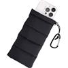 MOPZIJA Custodia Termica Per Cellulare Cover Raffredda Telefono Borsa Termica Universale Con Moschettone Compatibile iPhone 14 13 12 Plus X Samsung Nero