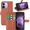 BOCTECH Cover a Libro per Redmi Note 17 Pro Max/Pro Plus 5G, Marrone | Custodia Portafoglio, Pelle Sintetica, Silione, Porta Carte, Chiusura Magnetica, Supporto Pieghevole, Antiurto Flip Case