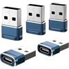 AIAUXAI Adattatore USB C a USB A per Apple CarPlay, 5 Pezzi Adattatore Tipo A a Tipo C Ricarica Rapida USB 2.0 Data Compatibile con iPhone 17 Pro Max 16 15 MacBook Air iPad Galaxy S25 S24 A56 A16 Pixel 10 9 8