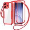 FERLAN Cover per Oppo Reno 15F con Cordino, 360 Gradi Antiurto Custodia con Protezione Schermo Integrata Trasparente Rugged TPU Bumper Doppia Protettiva Cover per Oppo Reno 15F -Rosso
