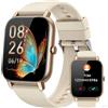 Mindimp Smart Watch per uomo e donna, fitness tracker con contatore di attività/monitoraggio del sonno, impermeabile IP68, smart watch per Android iPhone iOS compatibile (oro champagne, 1,83)