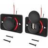 Libershine Caricabatteria Da Auto Dual Usb, 3.1A 12V-24V Pannello Presa Ricarica, 2Pcs | Presa Per Caricabatterie Rapido A Doppia Porta Con Copertura A Impermeabile,Per Barche Camion Camper Atv