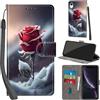 Haninsuze Cover per iPhone XR, Rose | Pelle PU Portafoglio, Porta Carte, Magnetica, Libro, Antiurto Custodia