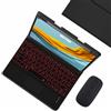 GUPENAA Custodia con Tastiera per Xiaomi Pad 6S PRO 12.4 2024 con Touchpad, 7 Colori Retroilluminati, Tastiera Bluetooth Wireless Rimovibile Magnetica con Mouse,Nero