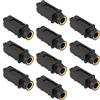 OTOTEC 10 Pezzi Placcati In Oro 6,35 Mm 3 Pin Presa Jack Per Cuffie Stereo Parte Di Ricambio 1/4 Jack Per Cuffie Stereo Connettore Audio Stereo Montaggio Su PCB 50 V/1 A
