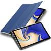 Cadorabo Custodia Tablet per Samsung Galaxy Tab S5e (10.5 Zoll) SM-T725N in BLU SCURO JERSEY - Copertura Protettiva Molto Sottile di Similpelle in Stile Libro CON Auto Wake Up e Funzione Stand