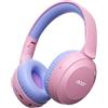 Acer Cuffie Bluetooth per Bambini, Volume Limitato a 85/94 dB(Rosa Viola)