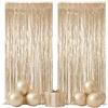 SouStar 2 tende a lanterna color oro champagne, 1 m x 2,5 m, con frange, decorazione per feste, compleanni, matrimoni, Capodanno, box fotografici e discoteca