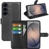 BOCTECH Cover a Libro in Pelle per Samsung Galaxy S26 FE, Nero | Custodia Portafoglio, Pelle Sintetica, Silione, Porta Carte, Chiusura Magnetica, Supporto Pieghevole, Antiurto Flip Case