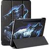 MadBee Tavoletta Custodia per Samsung Galaxy Tab S7/T870/T875, Ultra Sottile e Leggera Tri-Fold Stand Cover Cover Custodia in Pelle Protective Case [Auto Sveglia/Sonno] (Lupo#1)