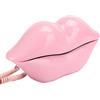 Tomantery Telefono Fisso da Tavolo a Forma di Labbra Rosa in Stile Europeo, Romanzo, Telefono Domestico Creativo per Uso Domestico e in Ufficio, Plastica/rosa/standard (Rosea)