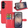 BOCTECH Cover a Libro in Pelle per Samsung Galaxy S26 FE, Rosso | Custodia Portafoglio, Pelle Sintetica, Silione, Porta Carte, Chiusura Magnetica, Supporto Pieghevole, Antiurto Flip Case