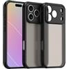 ESHUYI Cover Opaca per iPhone 18 Pro | Custodia Cellulare Antiurto Sottile Posteriore Glassata Traslucida, Bordo in TPU Morbido, Anti-Impronte, Nero