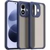 ESHUYI Cover Opaca per Xiaomi Redmi Note 17 (4G/5G) | Custodia Cellulare Antiurto Sottile Posteriore Glassata Traslucida, Bordo in TPU Morbido, Anti-Impronte, Blu