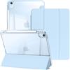 YeaQuelior Custodia per iPad Air 11 M4/M3/M2 & iPad Air 5a/4a Gen,Azzurro | Trasparente Antiurto con Supporto con Portapenna