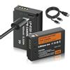 Mspalocell Confezione da 2 batterie LP-E12 USB 1800 mAh con ricarica USB Type-C, compatibili con batteria di ricambio Canon M100D Kiss x7 Rebel SL1 EOS M10 EOS M50 DSLR