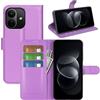 BOCTECH Cover a Libro in Pelle per XIAOMI Redmi Note 17 Pro 5G, Viola | Custodia Portafoglio, Pelle Sintetica, Silione, Porta Carte, Chiusura Magnetica, Supporto Pieghevole, Antiurto Flip Case