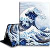 Bxgolkgd Custodia per tablet per Kindle Paperwhite 2024 (12a generazione) e Kindle Colorsoft Signature Edition, funzione di accensione/spegnimento automatico, The Great Wave Off Kanagawa Art