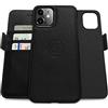 dreem Fibonacci 2in1 Custodia Portafoglio in Pelle per iPhone 12 Mini | Cover iPhone Magnetica Antiurto TPU Sottile | Protezione RFID | 2 Posizioni | Confezione Regalo - Nero