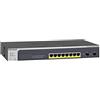 NETGEAR GS510TPP Switch PoE Smart Managed Pro a 10 Porte Gigabit Ethernet, con 8 PoE a 190 W, Montaggio su Desktop/Rack
