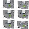 Chixenn 6 Nastri Compatibile con Brother P-touch, TZe-231 Nastro per Etichette 12mm Bianco, Cassetta Laminata Nero su Bianco per Etichettatrice H100LB H105 H107B D210 E110 D400 D600VP 1000 1010 1280