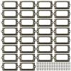 Elegrip Porta Etichette in Metallo, 70 x 33 mm Portaetichette Targhette con Viti, Telaio Etichette Carte per Scaffali Ufficio, Biblioteca, Armadietti, Cassetti 30 Pezzi Bronze
