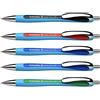 Schneider Slider Rave XB - Penna a sfera (tratto XB, mine per documenti, Made in Germany) confezione da 5 pezzi, colore inchiostro: 2 x blu, nero, rosso e verde
