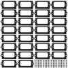 Elegrip Porta Etichette in Metallo, 70 x 33 mm Portaetichette Targhette con Viti, Telaio Etichette Carte per Scaffali Ufficio, Biblioteca, Armadietti, Cassetti 30 Pezzi Nero