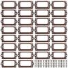 Elegrip Porta Etichette in Metallo, 70 x 33 mm Portaetichette Targhette con Viti, Telaio Etichette Carte per Scaffali Ufficio, Biblioteca, Armadietti, Cassetti 30 Pezzi Bronze Rosso