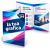 Kartoflak Depliant A4 Pieghevole 2 Ante - Brochure Volantino Stampa Fronte Retro | Carta Patinata da 130, 170 e 200 g/m², Stampa a colori Ultra HD, Personalizzabile online, 4 Facciate, Prodotto in Italia