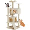 DUMOS Tiragraffi per gatti di grandi dimensioni, 135 cm, torre da arrampicata per gatti, albero di gatto con grotta, completo di sisal, scratching post, tiragraffi attività per gatti di tutte le età