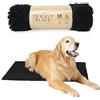 My Doggy Place Tappetino per cani in microfibra per zampe fangose, 91 x 66 cm, nero, assorbente e ad asciugatura rapida, tappetino per la pulizia delle zampe del cane, lavabile in lavatrice e