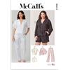 Mc Call McCall's Sewing Pattern M8612AA - Cartamodello per pigiama da donna e donna, taglie XS-S-M-L-XL)
