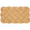 Entryways 2033S Zerbino intrecciato a mano in fibra di cocco, Color Marrone, 40 x 60 cm