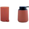 MSV Pattumiera Osaki 3L a Pedale con Dispenser Sapone Terracotta | Pattumiera e Dispenser Sapone · Set Bagno Coordinato · Colori Abbinati · Facile da Pulire