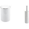 MSV Scopino WC INAGUA Acciaio Bianco con Pattumiera Bianco | Set WC e Pattumiera · Set Bagno Coordinato · Finitura Bianco · Facile da Pulire