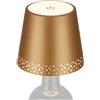 BRILONER - Lampada da bottiglia a LED dimmerabile, attacco per lampada da bottiglia a LED, lampada da comodino dimmerabile touch, lampada da scrivania, lampada da lettura, 11x9cm(PxA), oro opaco