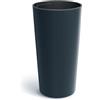 Prosperplast Vaso Lamia Slim alto rotondo con serbatoio interno antracite, 25 x 25 x 48 cm, in plastica resistente, per giardino, terrazza e balcone