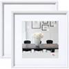 walther design Steel Style ES220WD Cornice portafoto in plastica, in confezione da 2 pezzi, da 20 x 20 cm, colore bianco