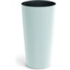 Prosperplast Vaso Lamia Slim alto rotondo con serbatoio interno bianco, 20 x 20 x 38,5 cm, uso interno ed esterno per giardino, terrazza e balcone