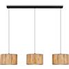 Briloner Lampada a sospensione con paralume in seagrass, 3x attacco E27, max. 10 W, 110 x 25 x 120 cm (LxLxH), natura