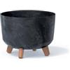 Prosperplast Fioriera con gambe Gracia, effetto cemento, antracite, 29 x 29 x 22 cm