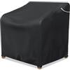 AKEfit Coprisedia da giardino per mobili da esterno, impermeabili, resistenti, in tessuto Oxford, protezione per tutte le stagioni, per sedie da giardino fino a 81 x 91 x 91 cm, colore nero